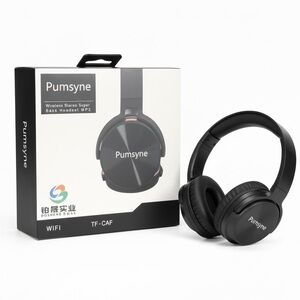 Pumsyne 950BT Wireless Stereo Super Bass Headphones Black Bluetooth (NEW)